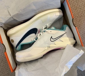 Size 10.5 NikeCourt Zoom Vapor Pro HC White Armory Navy Be the 1 Alcaraz Tennis - Picture 1 of 9