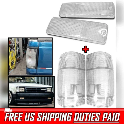 Juego de luces traseras de parachoques delanteras con lente transparente para Mazda B2000 B2200 B2600 1985-98 Foto 1 de 4