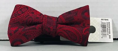 Ryan Seacrest Distinction Men's Acacia Paisley BT Bow Tie Red and Black - Image 1 of 4
