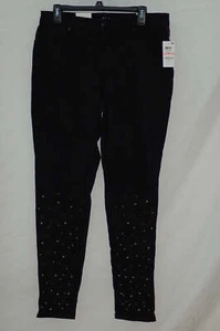 Style & Co. Women's Metal Pearl Skinny Pants Black 16 - Picture 1 of 2