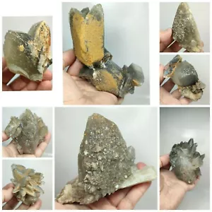 Lote de especímenes de cristales de calcita naturales dientes de perro Baluchistán Pakistán 8 piezas 2,7 kg - Imagen 1 de 9