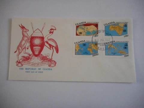 Uganda 1992 SG1110-2 &1117 500th Anniv of Discovery of America By Columbus FDC Cover