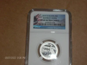 2015 S SILVER BOMBAY HOOK NP AMERICA THE BEAUTIFUL NGC PF69 ULTRA Cameo Quarter - Picture 1 of 2