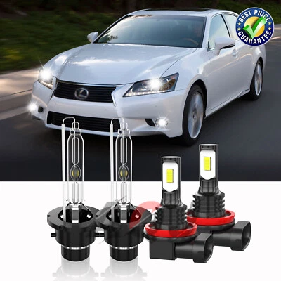 For 2013-2015 Lexus GS350 GS450h LED HID Xenon Headlight Bulb Hi Lo Fog Light - Image 1 of 4