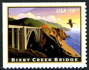 BIXBY CREEK BRIDGE $18.30 MNH Express Mail S/A Stamp Dated 2010 Scott's 4439 - Picture 1 of 2