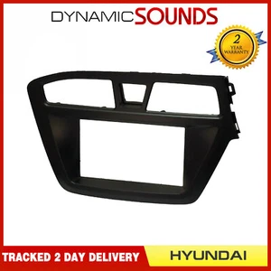 Car Double Din Stereo Fascia Adaptor Matt Black For Hyundai i20 2014-2020 - Picture 1 of 1