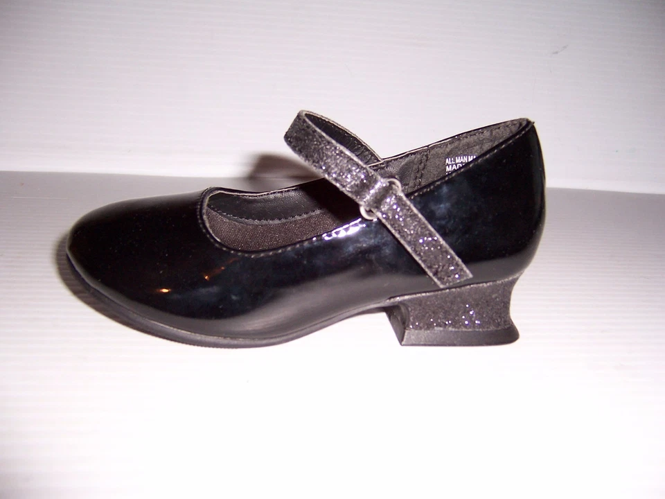 ZAPATOS DE TACÓN LUCKY STAR VICTORIA NIÑA NIÑA NEGRA CHAROL CORREA TALLA 9 ¡NUEVOS! Foto 1 de 1