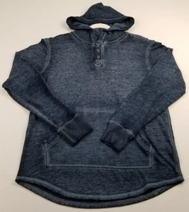 George Sweater Men’s Medium M Faded Blue Stretch Long Sleeves Hooded Pullover - Picture 1 of 10