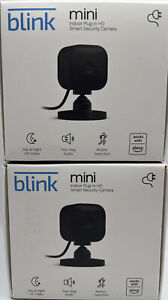 2 BLINK MINI Indoor WiFi Security Camera with Motion Detection. NEW SEALED
