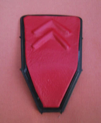 CITROEN 2CV original Lenkradnabenabdechung mit rotem Leder bezogen ,Handarbeit - Bild 1 von 4