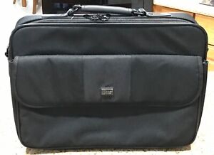 Icon Laptop/Brief Case Bag Black Canvas like Material 16" X 12" With Strap