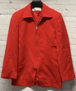 Evan-Picone Size 4 Red Wool Skirt Suit: 24" Skirt Waist (defects) - Picture 1 of 11