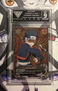 Obito - 711 - Tournament Pack 4 Graded 9 Super Rare Naruto CCG Mint READ DESCRIP - Picture 1 of 5