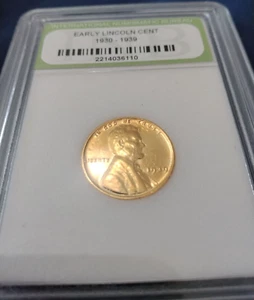 1939 US Liberty Lincoln Wheat 24k Gold Plated Cent Penny Collection Coin NICE 17 - Picture 1 of 2