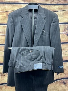 Brooks Brothers X Thom Browne Suit By Southwick Brown Size 39SH 33W Striped - Picture 1 of 19