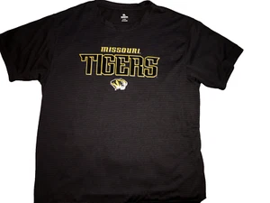 Missouri Tigers T-Shirt Men's Sz. XL Black & Gray Stripes S/S EUC - Picture 1 of 7