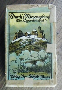 altes Quartettspiel Durchs Riesengebirge Jos. Scholz Mainz um 1930 vollständig - Bild 1 von 4