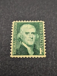 Thomas Jefferson 1 cent Antique Postage Stamp- Green Rare Vintage - Picture 1 of 3