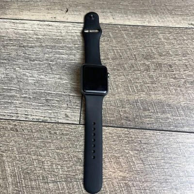 Apple Watch Series 1 Smartwatch Black Strap 42mm Touchscreen Aluminum Case - Image 1 of 4