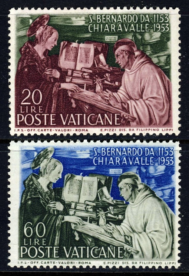 VATICAN CITY . 1953 St. Bernard of Clairvaux (171-172) . Mint Never Hinged - Image 1 of 1