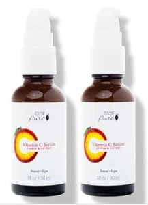 Lot 2 100% Pure Vitamin C Serum Stabilized ALA Vegan/Clean Beauty $116 - Picture 1 of 8