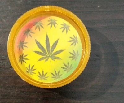 Grinder / Crusher / Gewürzmühle  - Motiv Hanfblatt (Neu) (Orange) - Bild 1 von 3