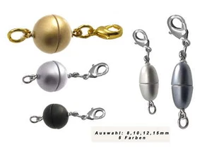 Magnetverschluss m. Karabiner, nachträglichges einfügen in Ketten u. Schmuck, - Picture 1 of 17