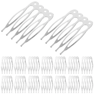 50pcs Party Delicate Metal Hair Side Combs Bride Hair Accessory - Picture 1 of 12