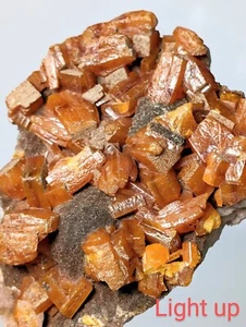 Wulfenite Mexico Mineral Specimen Stone Los Lamentos, Chihuahua, Mexico - Picture 1 of 6
