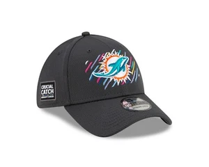 Miami Dolphins New Era Crucial Catch 39THIRTY Flex Hat - Gray - Picture 1 of 8