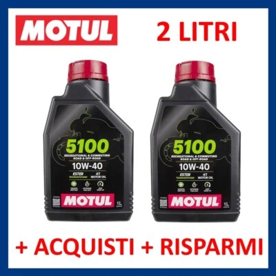 Olio motore 4 tempi Moto Scooter Quad Motul 5100 SAE 10w40 semisintetico 2 litri