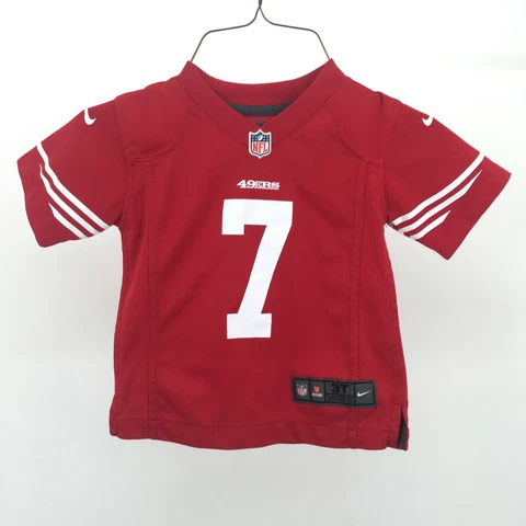 Nike San Francisco 49ers Colin Kaepernick 7 Jersey Toddler 3T Red NFL Authentic Cover
