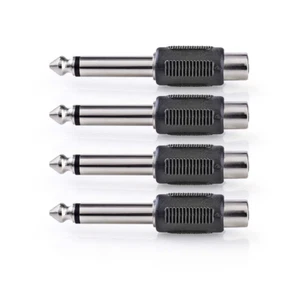 4x Adapter Cinch Buchse auf Klinkenstecker 6,3mm mono Audio Chinch Klinke AUX - Bild 1 von 8