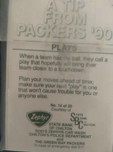 1990 Green Bay Packers Police Chilton TEAM SET Woodside Sharpe Kemp Majkowski - Picture 1 of 8