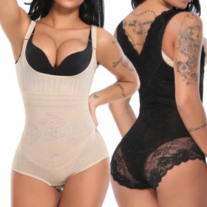 Women Seamless Full Body Shaper Butt Lift Shapewear Firm Tummy Control Bodysuit - Picture 1 of 18