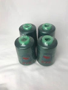 LOT GREEN POLYESTER SERGER THREAD 4 TUBES CTS - Picture 1 of 4