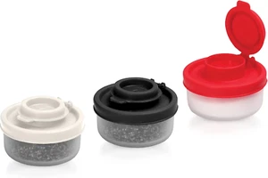 3-Pack Small Salt & Pepper Shakers Lid Proof for Lunch Boxes, Camping - Picture 1 of 7