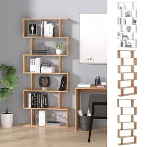 6-Tier Storage Shelf Modern S-Shape Design Stand Unit Storage Display for Home - Picture 1 of 34