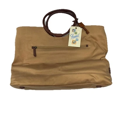 Bolso de Mano Vintage Fossil Cam Ashley Cord Marrón Nuevo con Etiquetas Foto 1 de 4