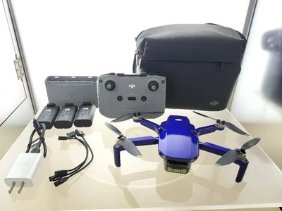 Dji Mini 2 Wrapgrade Stratosphere Blue Skin 3 Batteries Drone Decal Protective - Image 1 of 4