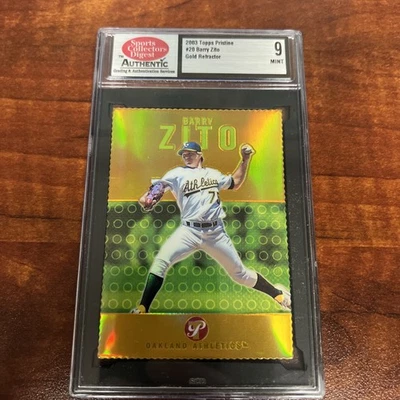 Topps Pristine Gold Refractor Barry Zito 17/69 SCD Graded 9 - Image 1 of 3