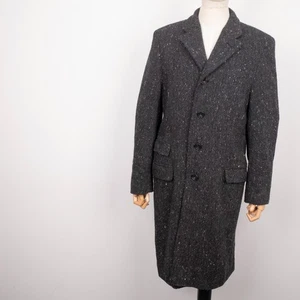 COMME CA DU MODE MEN Gray Wool Blend Tweed Coat Size L - Made in Japan - Picture 1 of 21