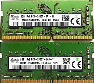 SK Hynix 16GB (2x8GB) 1Rx8 PC4-2400T-SA1-11 DDR4 SDRAM HMA81GS6AFR8N-UH - Picture 1 of 1