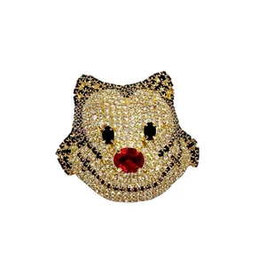 Broche prendedor vintage chapado en oro de Félix el gato cristal de Swarovski - Imagen 1 de 7