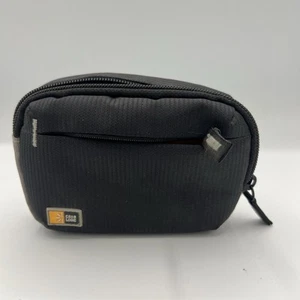 Vintage Case Logic Portable Travel Black Small Camera Carabiner Zipper Bag Pouch - Picture 1 of 4