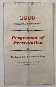 The Junior T.T. & Formula 1 Races 1959 - Programme of Presentation Isle Of Man - Picture 1 of 3