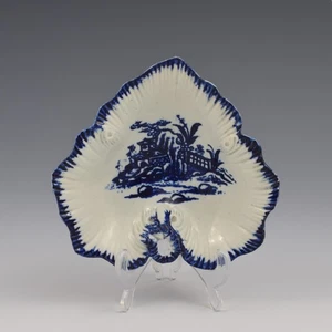 Rare Liverpool Pennington Porcelain Leaf Tray Pickle Dish Cannonball c.1780 - Picture 1 of 7