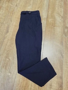Next Womens Navy Smart Tapered Trousers Short Uk Size 12P Used - Picture 1 of 10