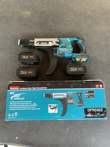 Makita DFR550Z 18V LXT 55mm Auto Feed Screwdriver With 3 x 6.0Ah Batteries - Picture 1 of 9