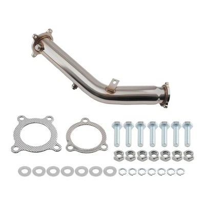 Kit de tubo de escape cromado de 3" para Audi A4 A5 Q5 2.0T TFSI B8 2008-17 T304 acero inoxidable Foto 1 de 4